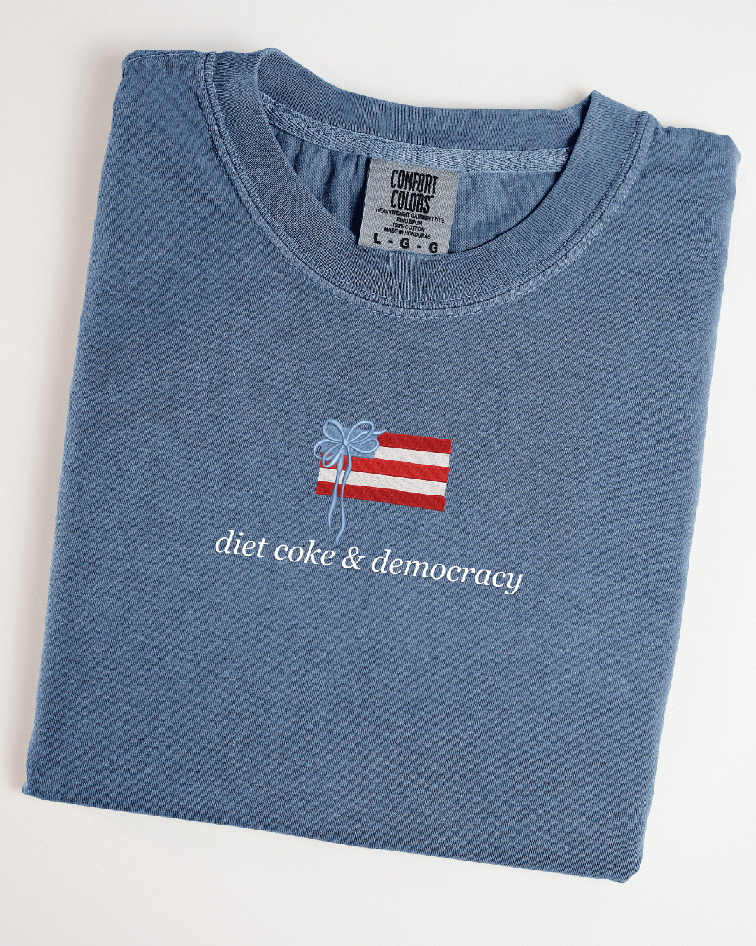 Diet Coke & Democracy Embroidered Tee