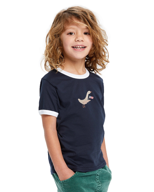 Kids American Silly Goose Ringer Tee