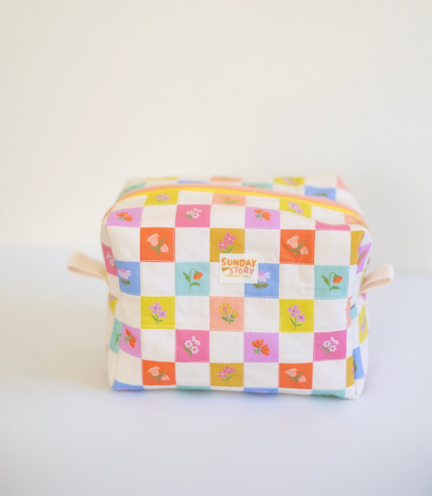 Boxy Bag - Flower Check