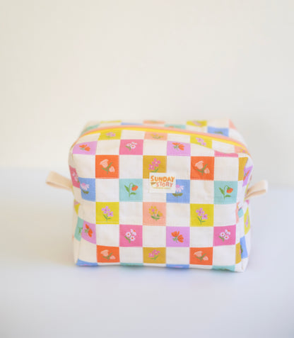 Boxy Bag - Flower Check