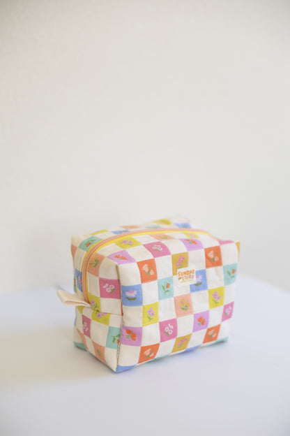 Boxy Bag - Flower Check