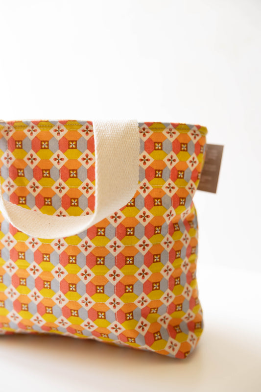 Mini Tote - Groovy Grid
