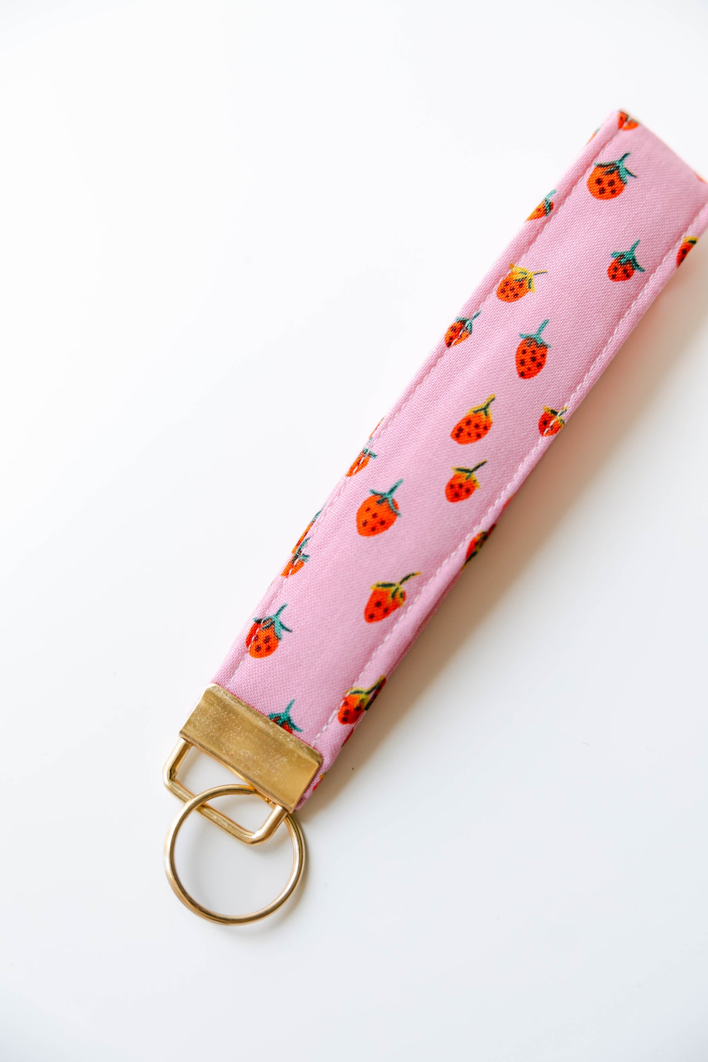 Wristlet Keychain - Pink Strawberry