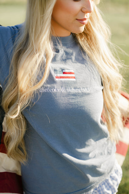 Diet Coke & Democracy Embroidered Tee