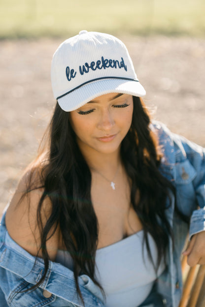Le Weekend Corduroy Hat with Rope