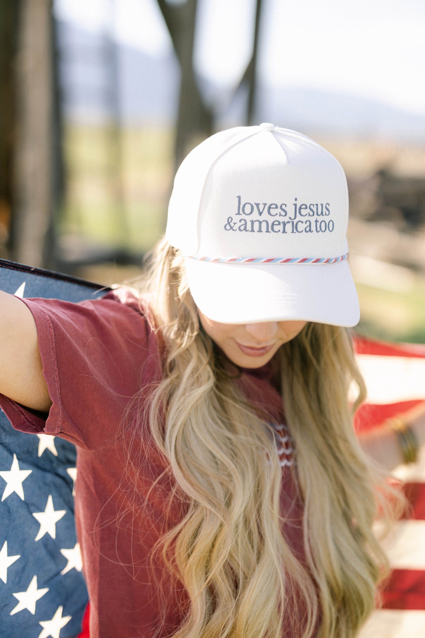 Loves Jesus & America Too Rope Hat
