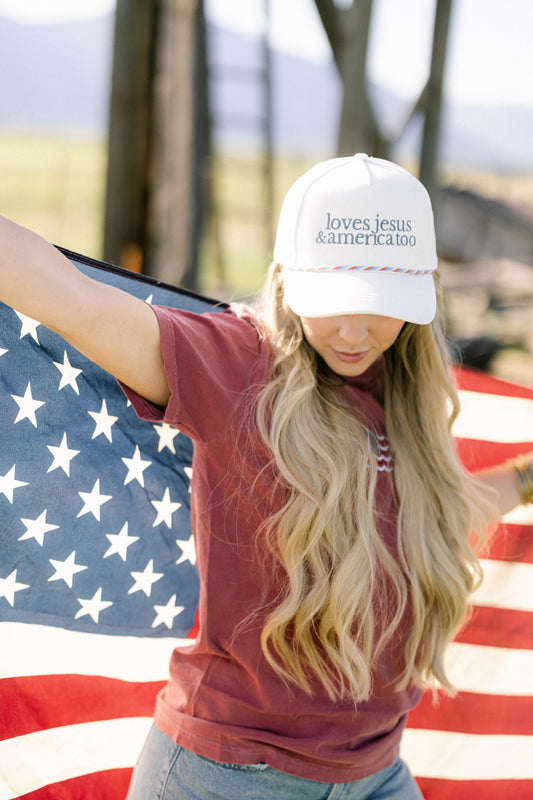 Loves Jesus & America Too Rope Hat