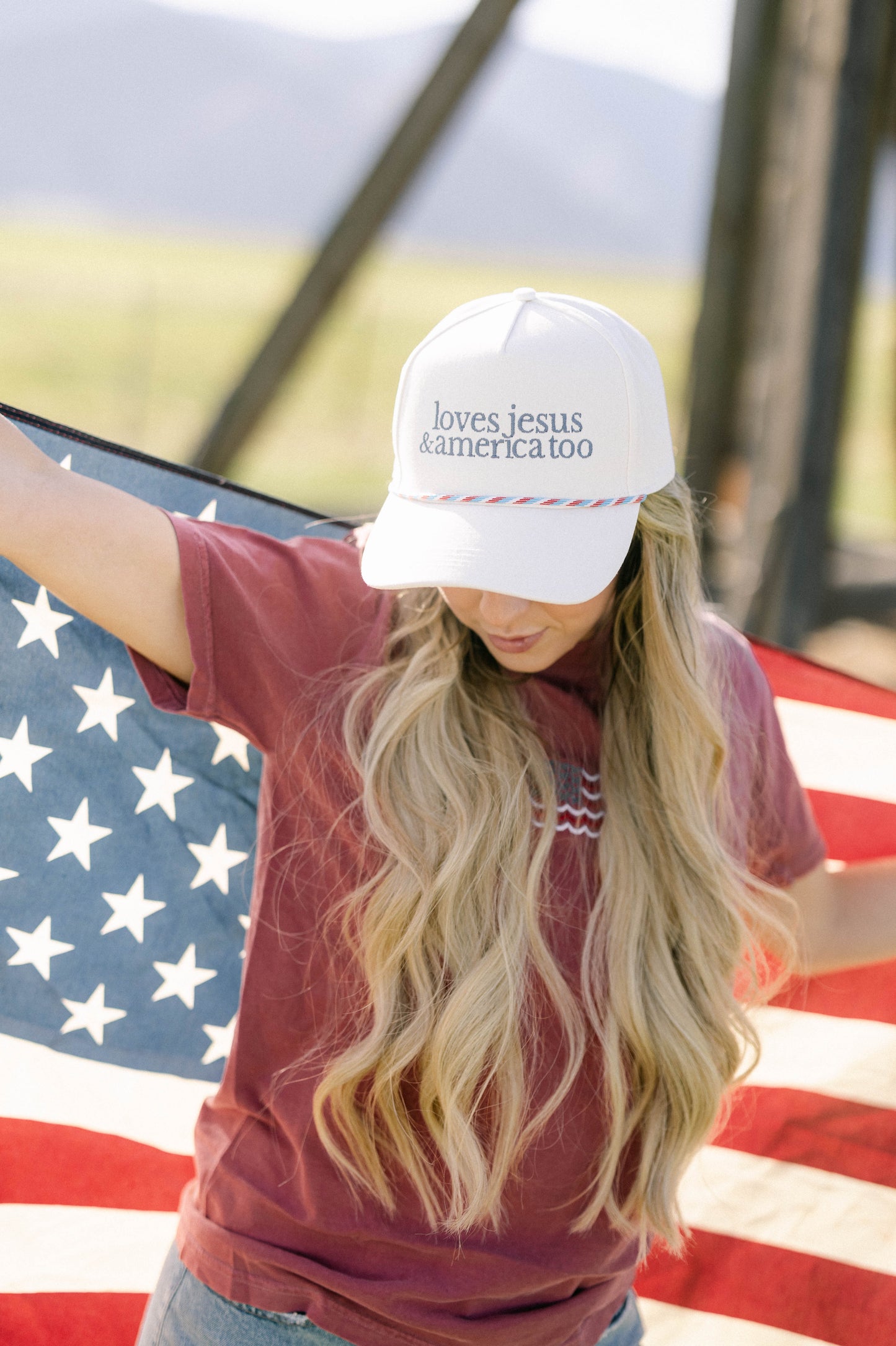 Loves Jesus & America Too Rope Hat