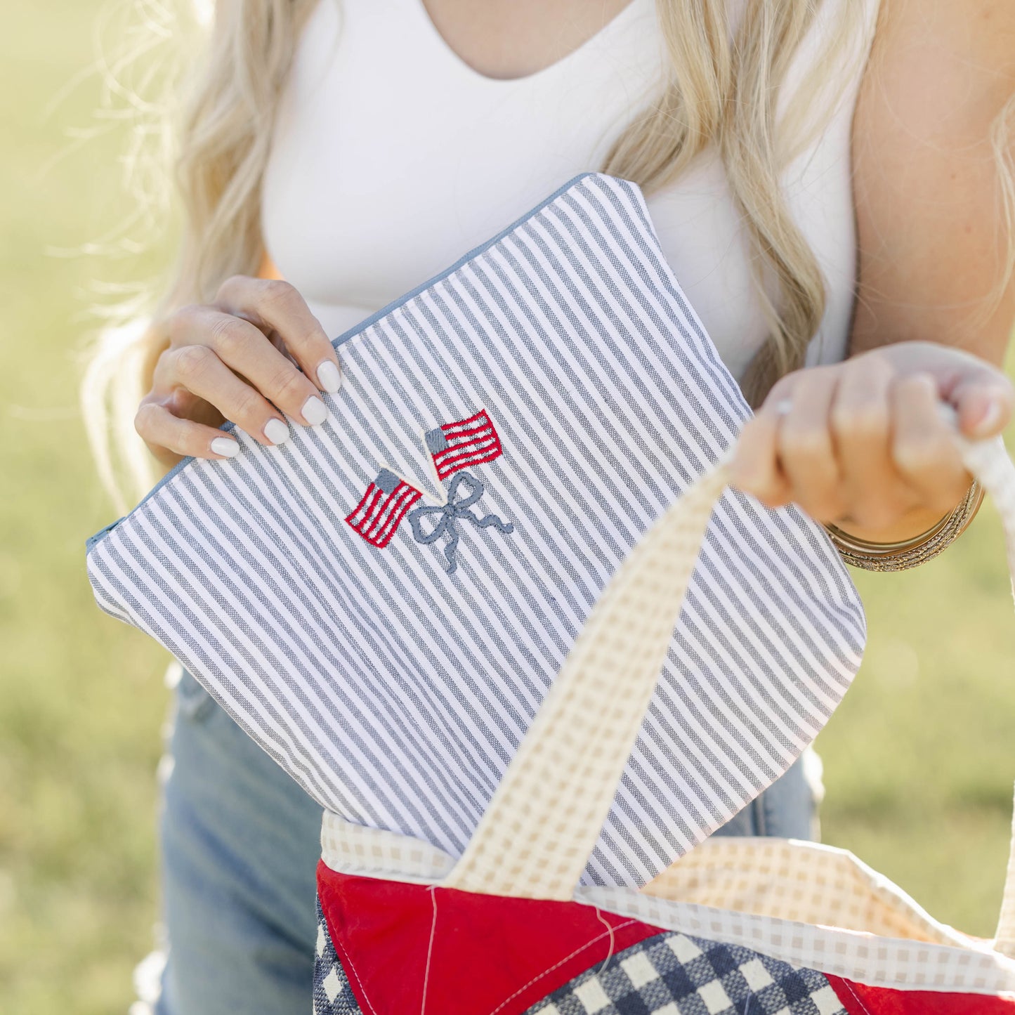 Large Essentials Pouch - Stars & Stripes