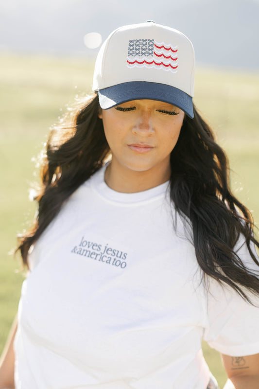 Bows & Scallops Flag Hat