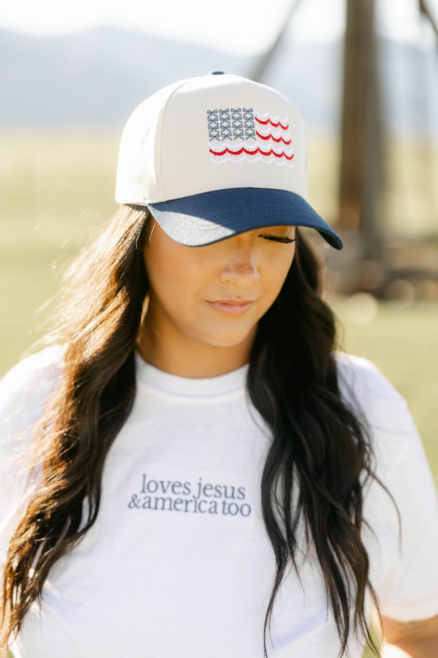 Bows & Scallops Flag Hat