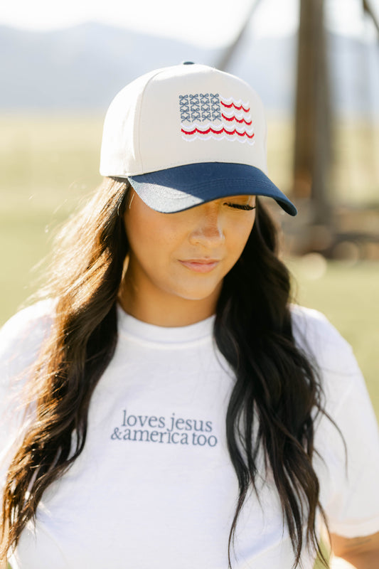 Bows & Scallops Flag Hat