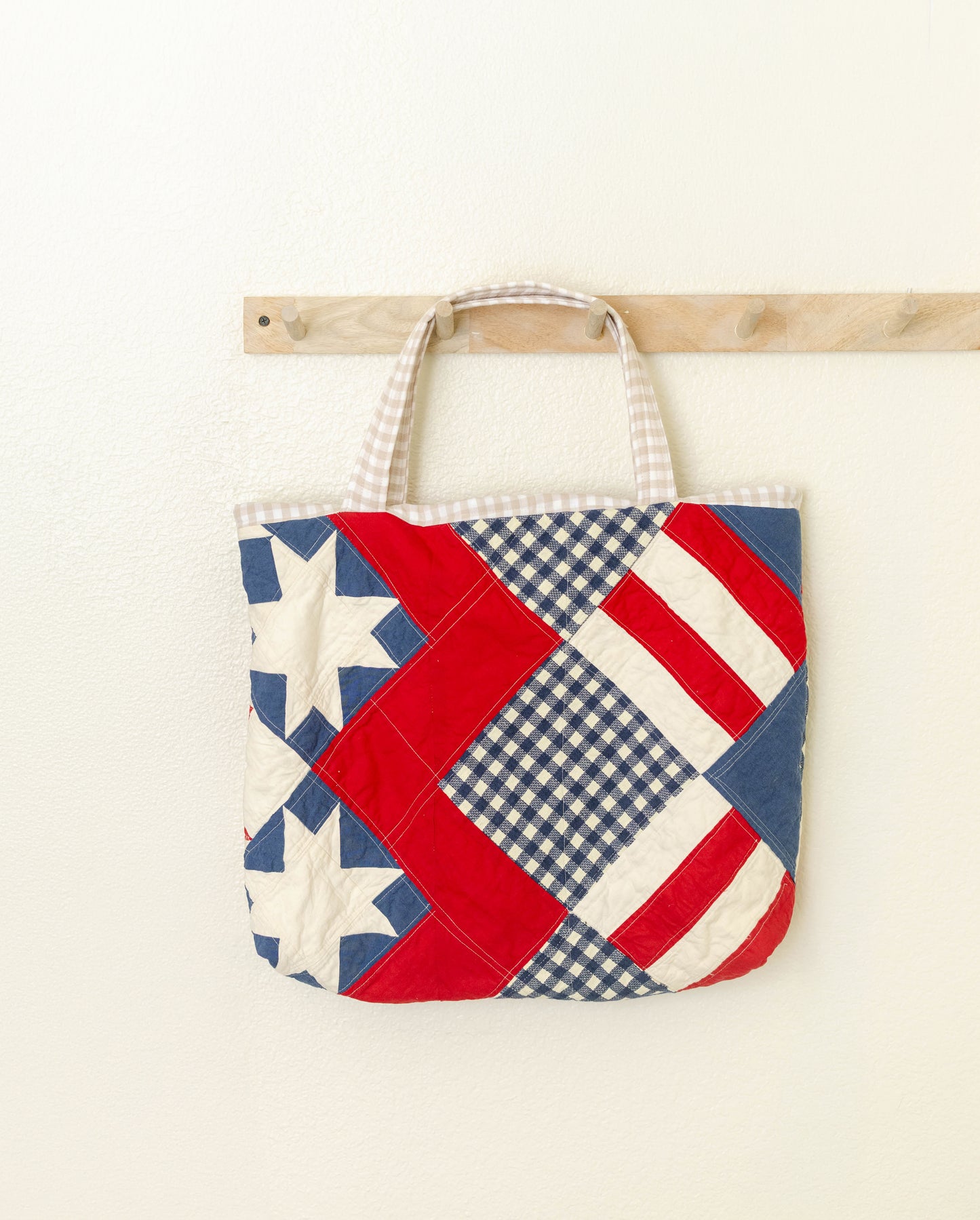 Handmade XL Quilted Americana Tote