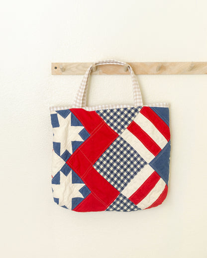 Handmade XL Quilted Americana Tote