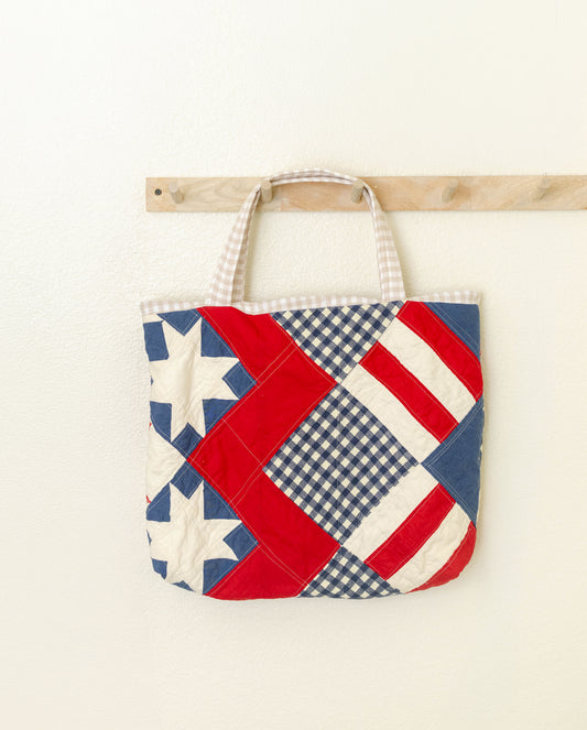 Handmade XL Quilted Americana Tote