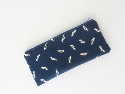 Pencil Pouch - Blue Patchwork