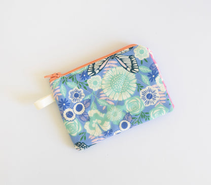 Zipper Keychain Wallet - Scrappy Butterfly