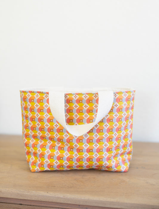 Bible Tote - Groovy Grid with NO Pocket
