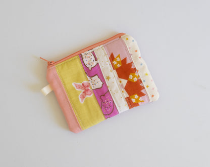 Zipper Keychain Wallet - Patchwork