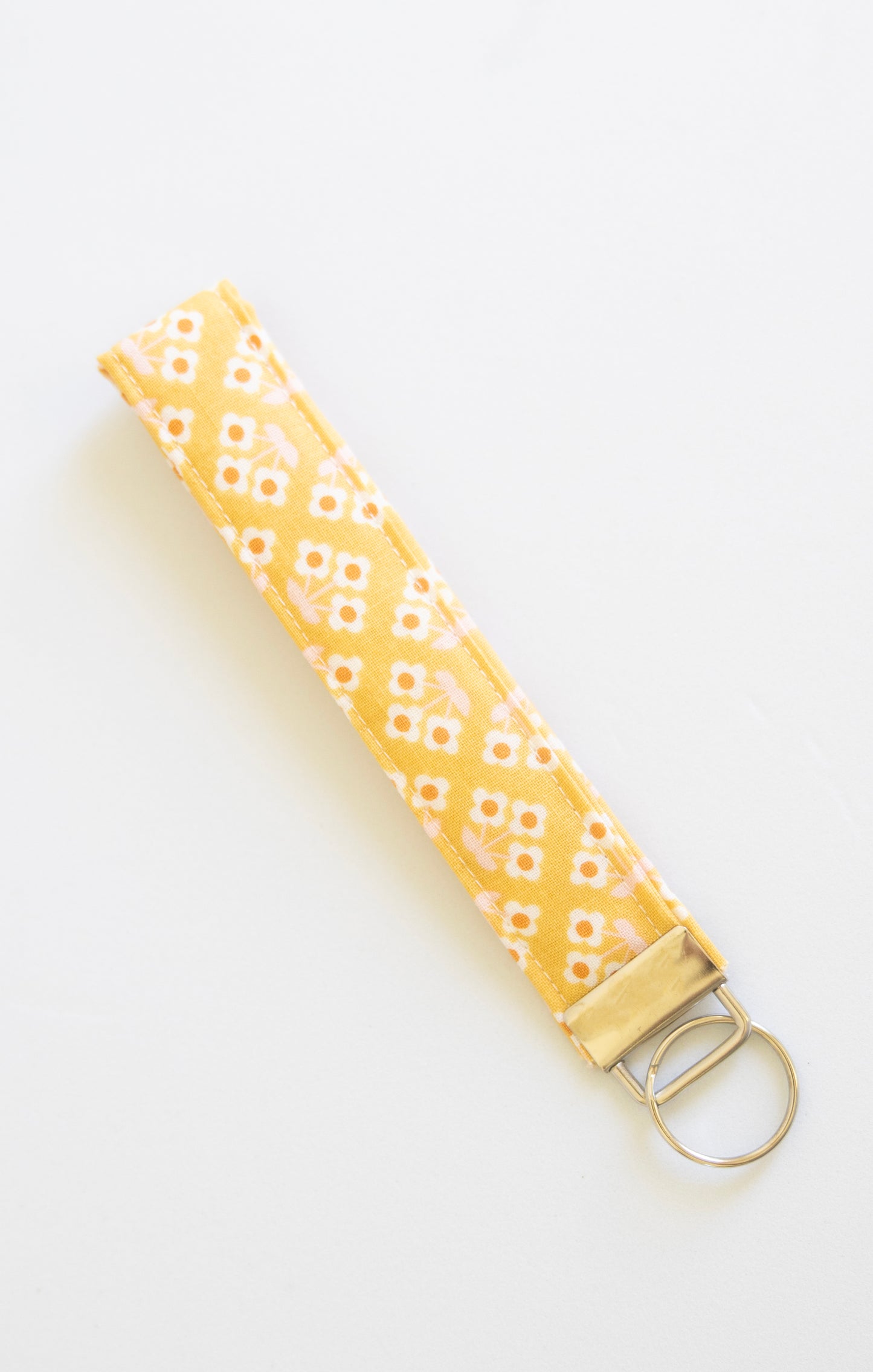 Wristlet Keychain - Yellow Flowers